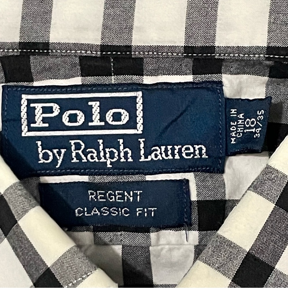 Polo Ralph Lauren Men’s 18x34/35 Long Sleeve Button Down Shirt Plaid Regent - Picture 3 of 8